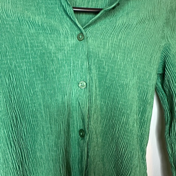 Green Long Sleeve Women's Top - Picture 3 of 5
